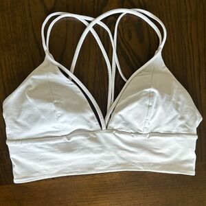 White Lululemon sports bra